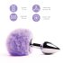 FEELZTOYS - metall analkula med kaninsvans (silver-lila)