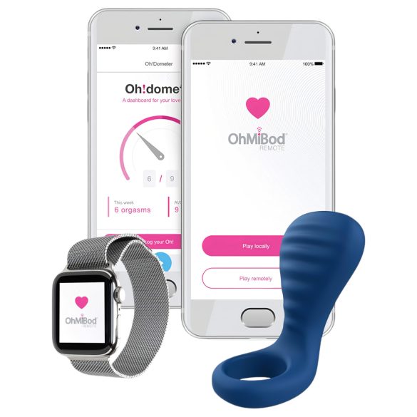 OHMIBOD Bluemotion Nex 3 - smart vibrerande penisring (blå)