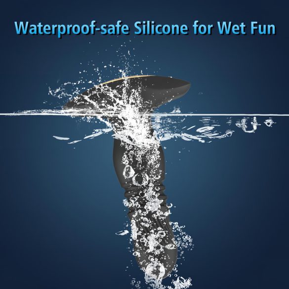 Aixiasia Roy - uppladdningsbar analstötsvibrator med fjärrkontroll - svart