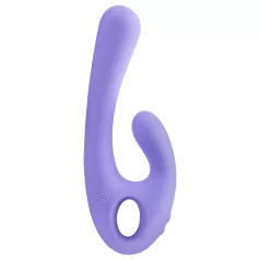   Nomi Tang - rabbitvibrator med klitorisstimulator - uppladdningsbar silikon lila