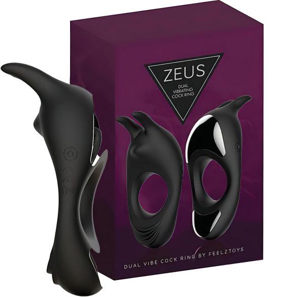 FEELZTOYS Zeus - uppladdningsbar, vibrerande penisring (svart)