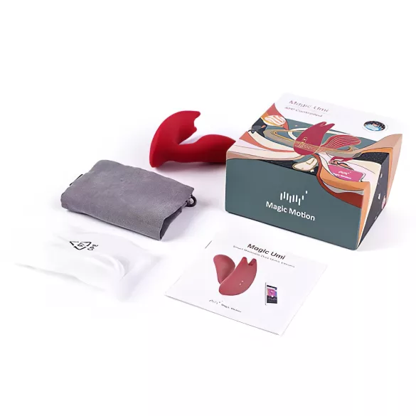 Magic Motion Umi - bärbar appstyrd insättbar vibrator (röd)