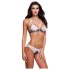 Baci - Blommig spets-BH-set + öppen trosa