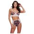 Baci - Blommigt spets-bh-set med hög midja - M/L