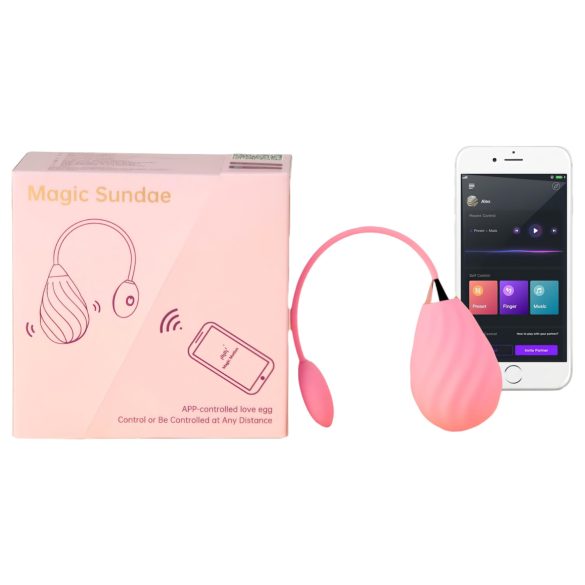 Magic Motion Sundae - vibratorägg med appstyrning - uppladdningsbar - rosa
