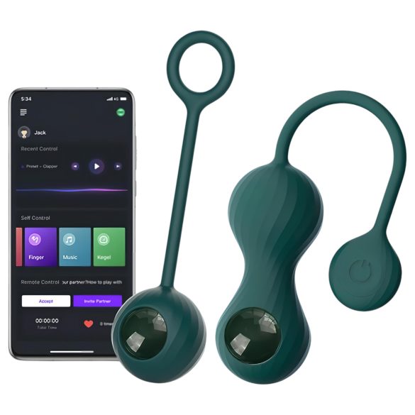 Magic Motion Crystal Duo - smart geishakulor set - (grön)