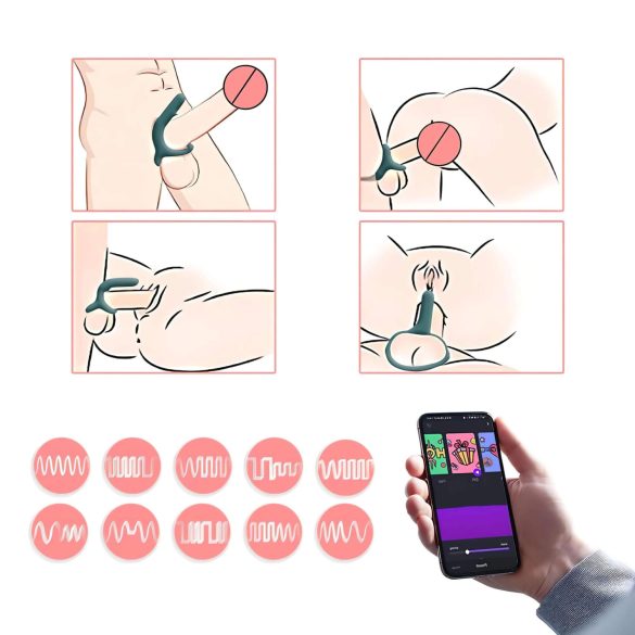 Magic Motion Rise - vibrerande penisring - uppladdningsbar - grön