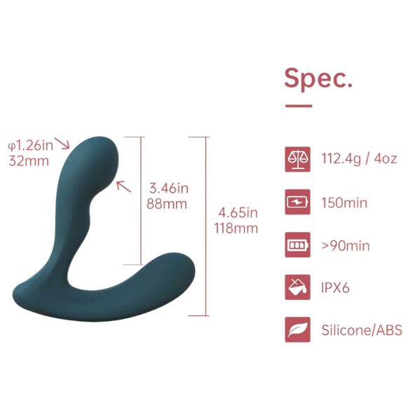 Magic Motion Solstice X - prostata vibrator - appstyrd - silikon grön