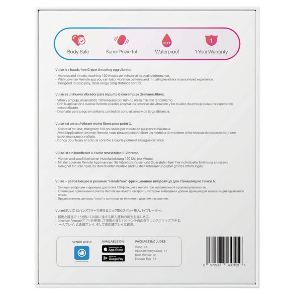 LOVENSE Vulse - smart, pulserande vibratorägg (röd)