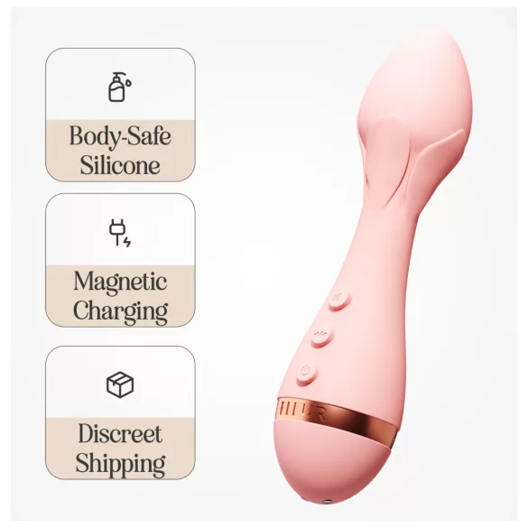 Vush Fleur - uppladdningsbar, vattentät massagevibrator (rosa)
