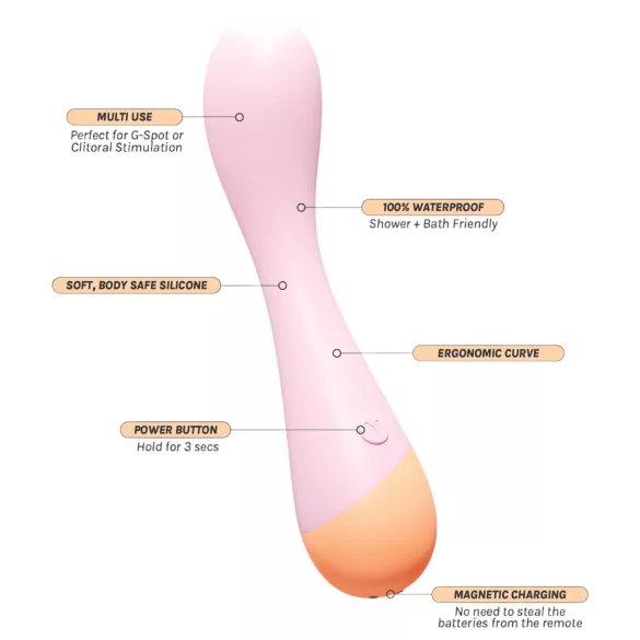 Vush - G-punktvibrator - uppladdningsbar - rosa