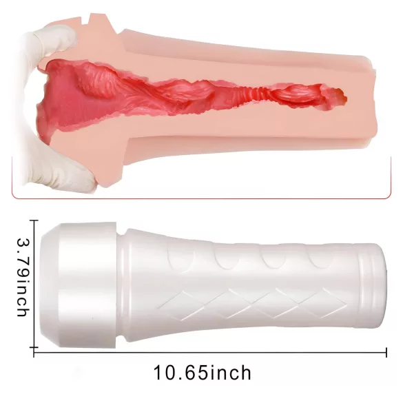 Tracy's Dog - 3D masturbator - realistisk fittai hölje - vit/natur