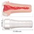 Tracy's Dog 3D Stroker - naturtrogen vagina i fodral (vit-natur)