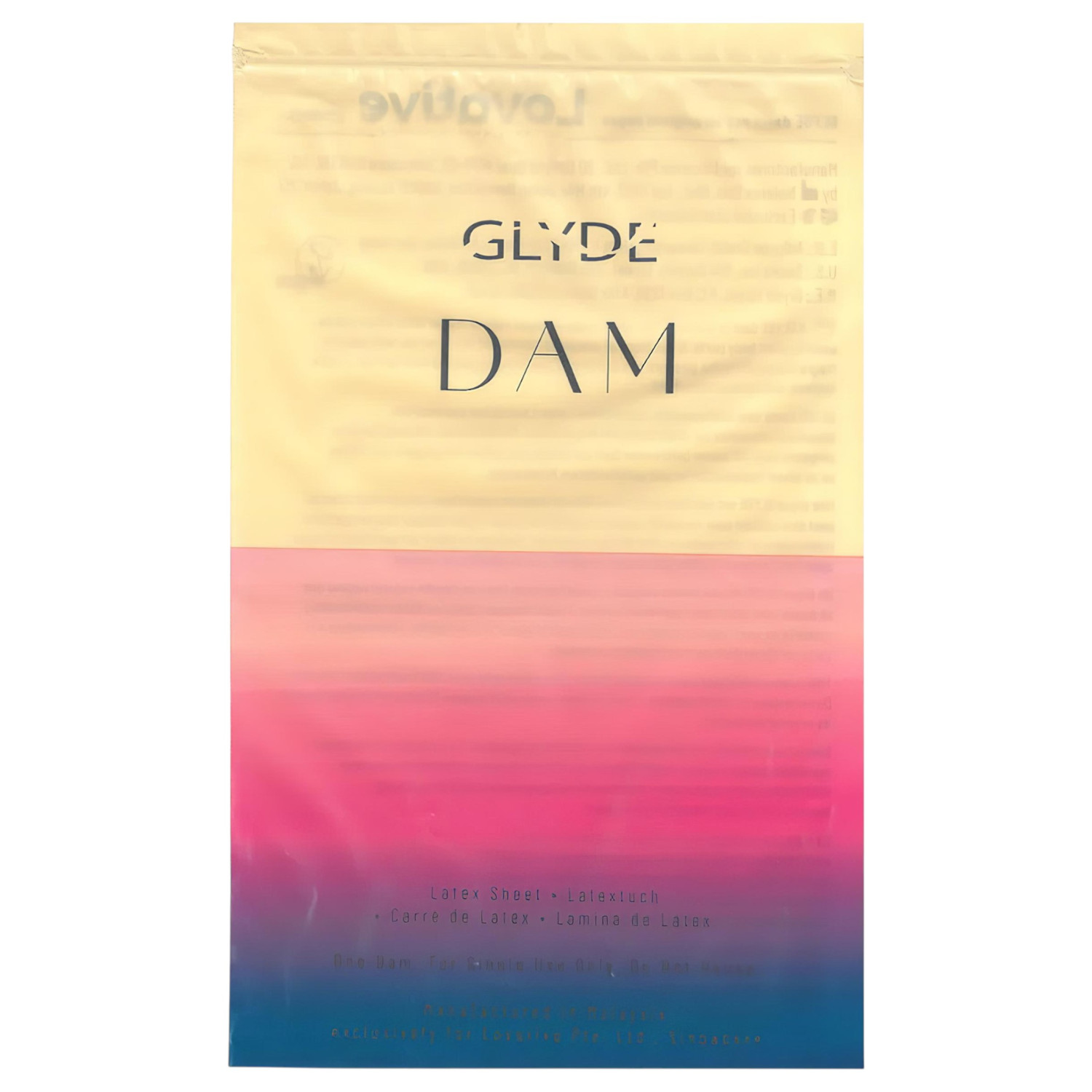 GLYDE vegansk slicklapp - vaniljsmakande latexskydd (4 st)