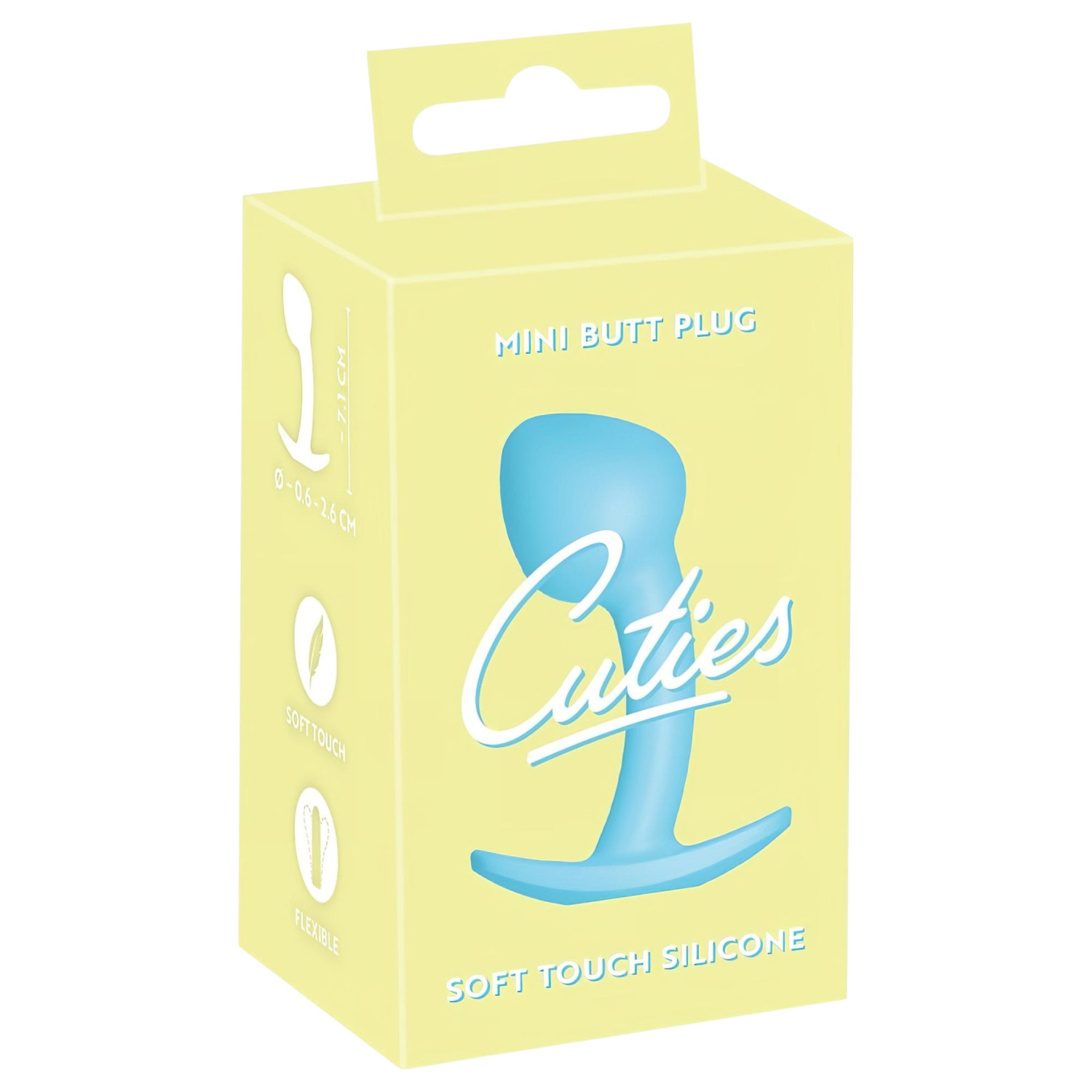 Cuties Mini Analplugg - silikon analplugg (blå, 2,6 cm)