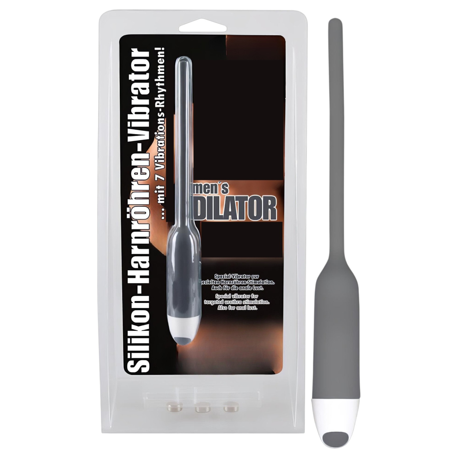 You2Toys - dilator vibrator - silikon grå 6mm