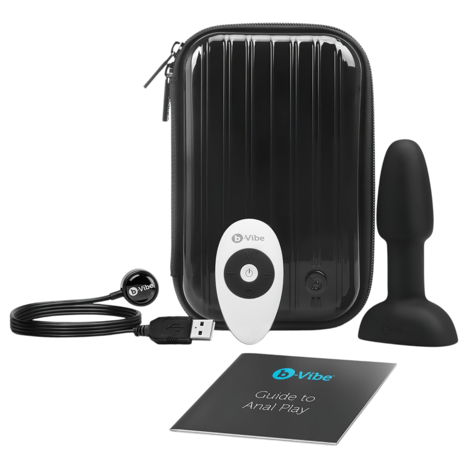 b-Vibe - roterande analvibrator med kulor - svart