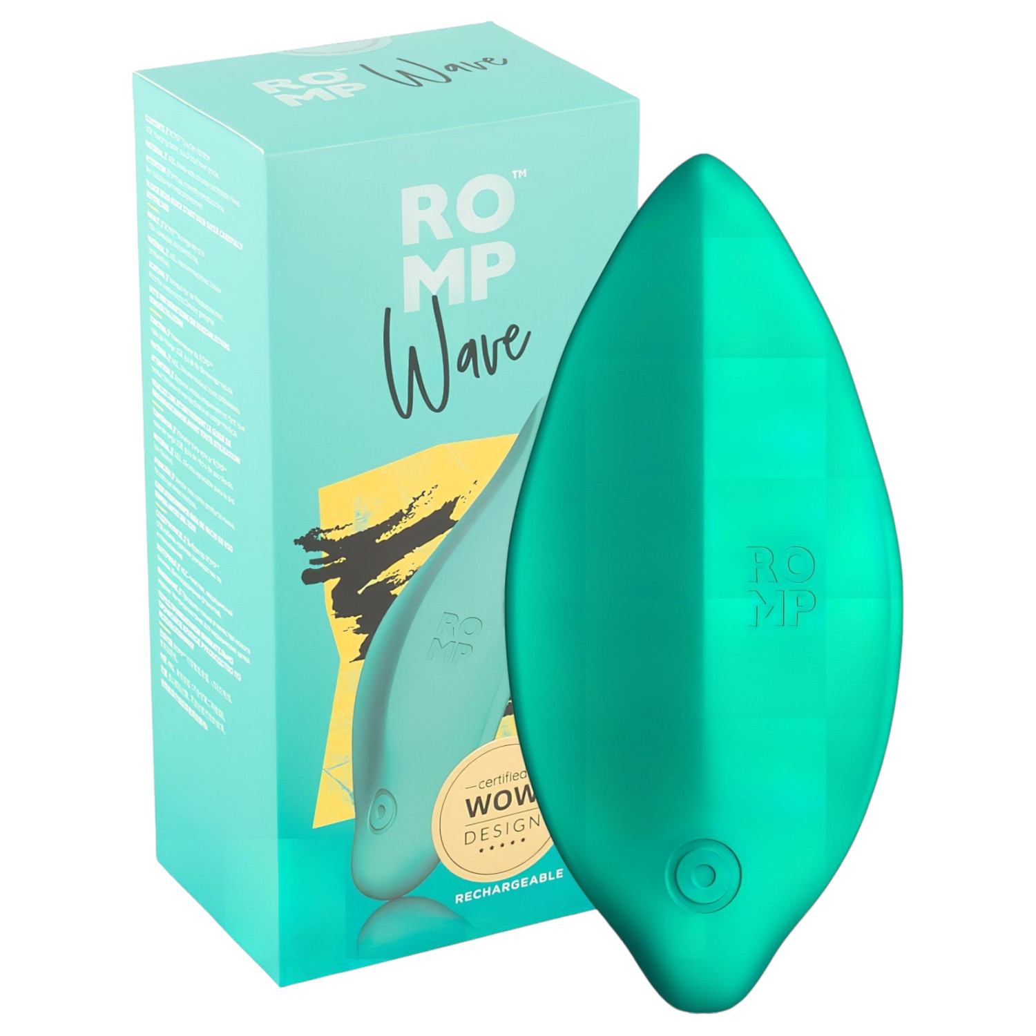 ROMP Wave - klitorisstimulator vibrator - uppladdningsbar vattentät - grön