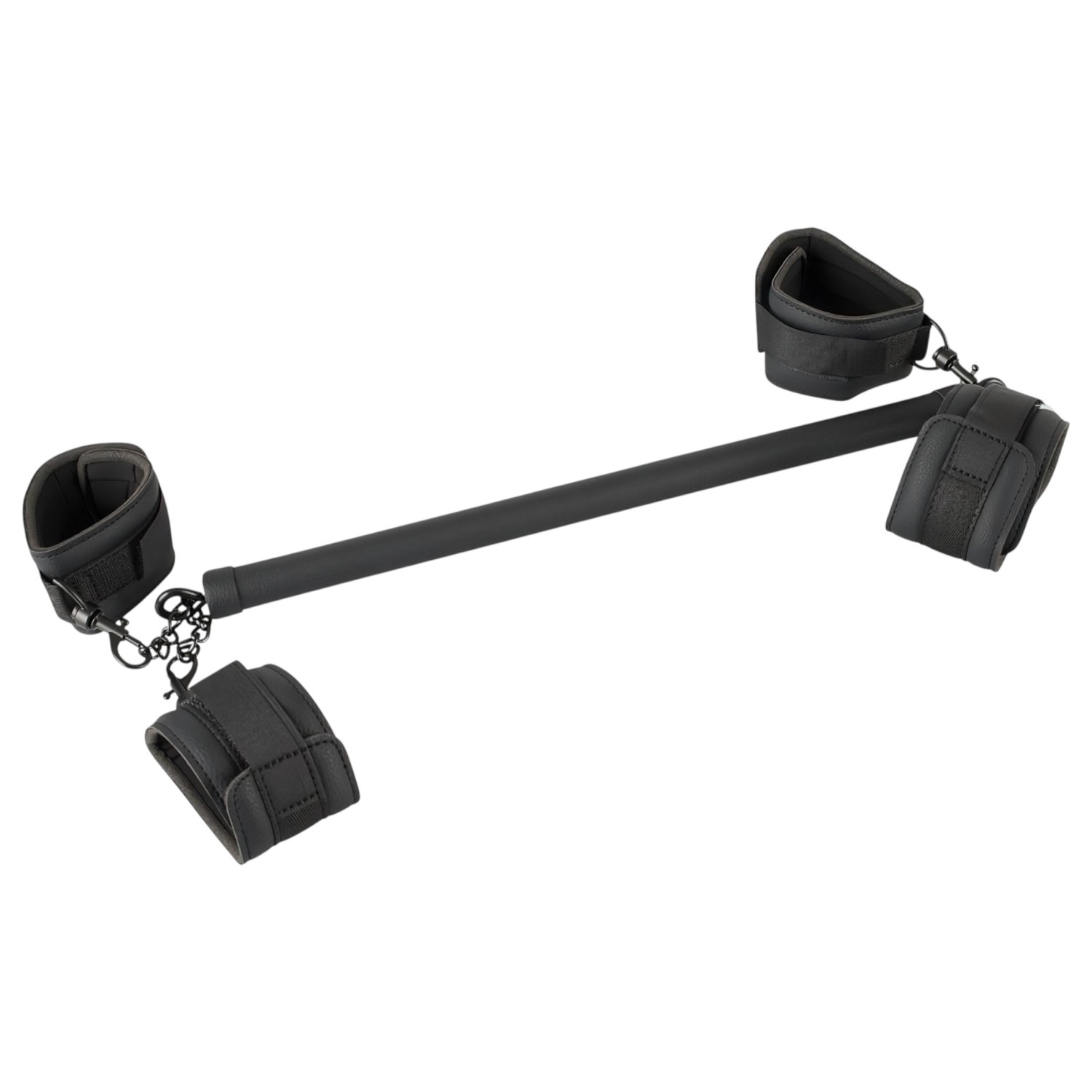 Fetish - bondage stav set - konstläder sexbindning svart 6 delar
