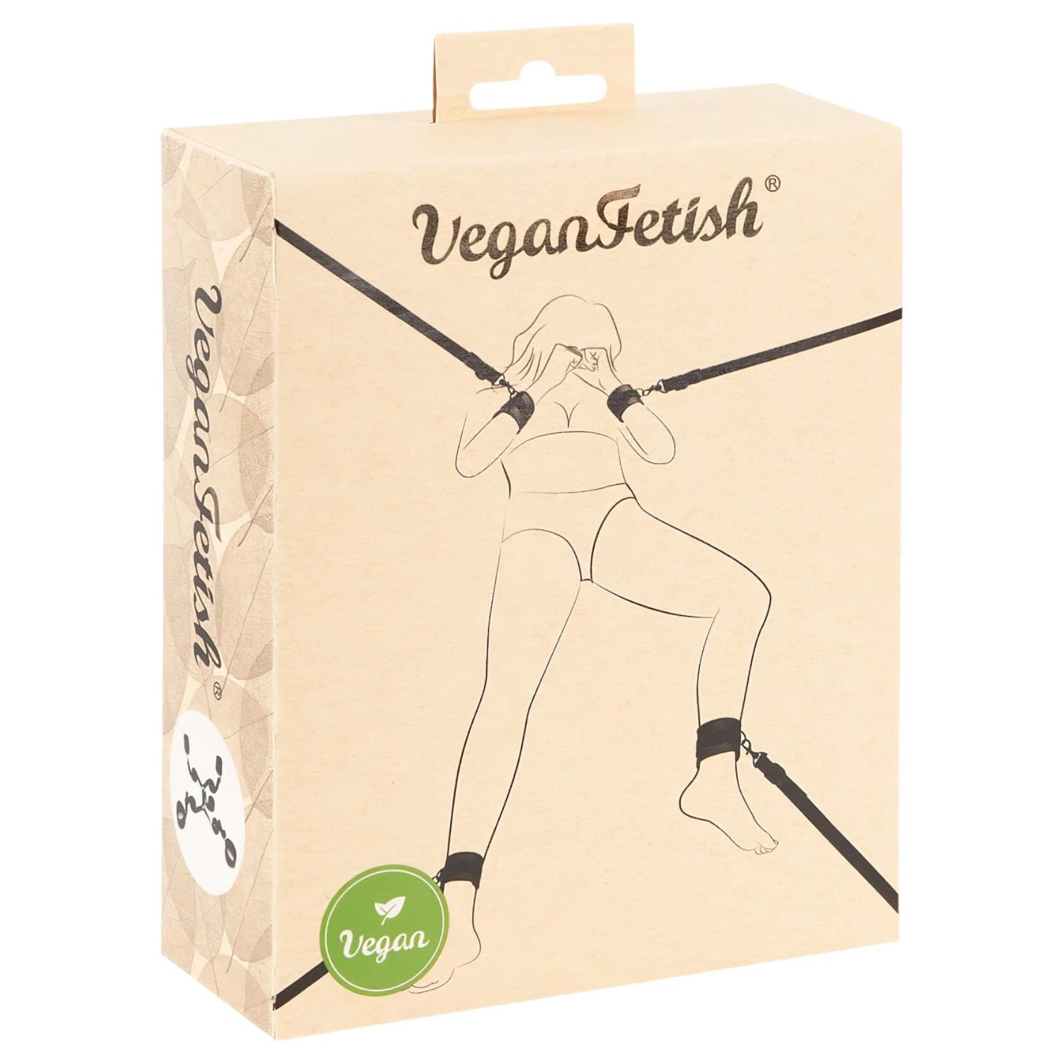 Vegan Fetish - sängfäste bondage set - svart