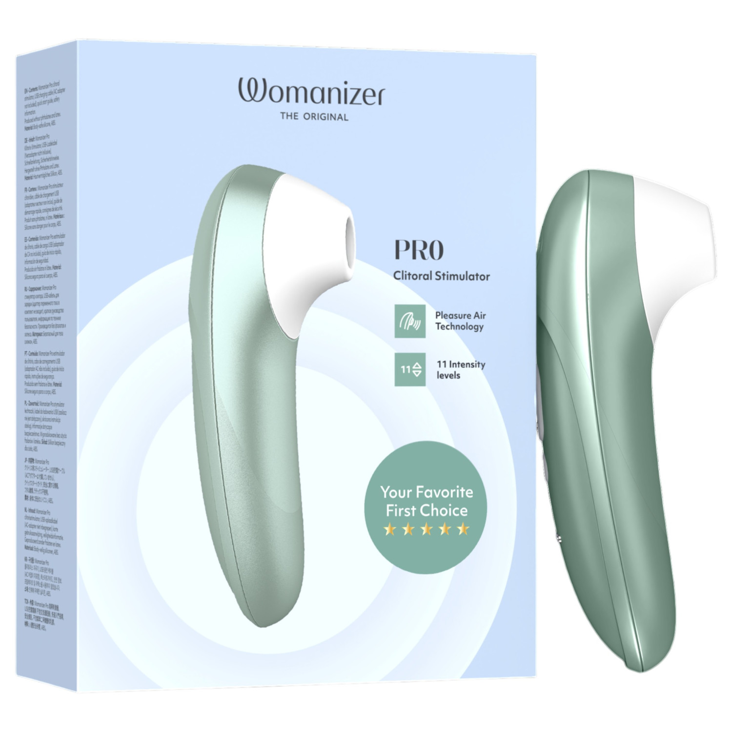 Womanizer Pro - luftvågs-klitorisstimulator (grön)