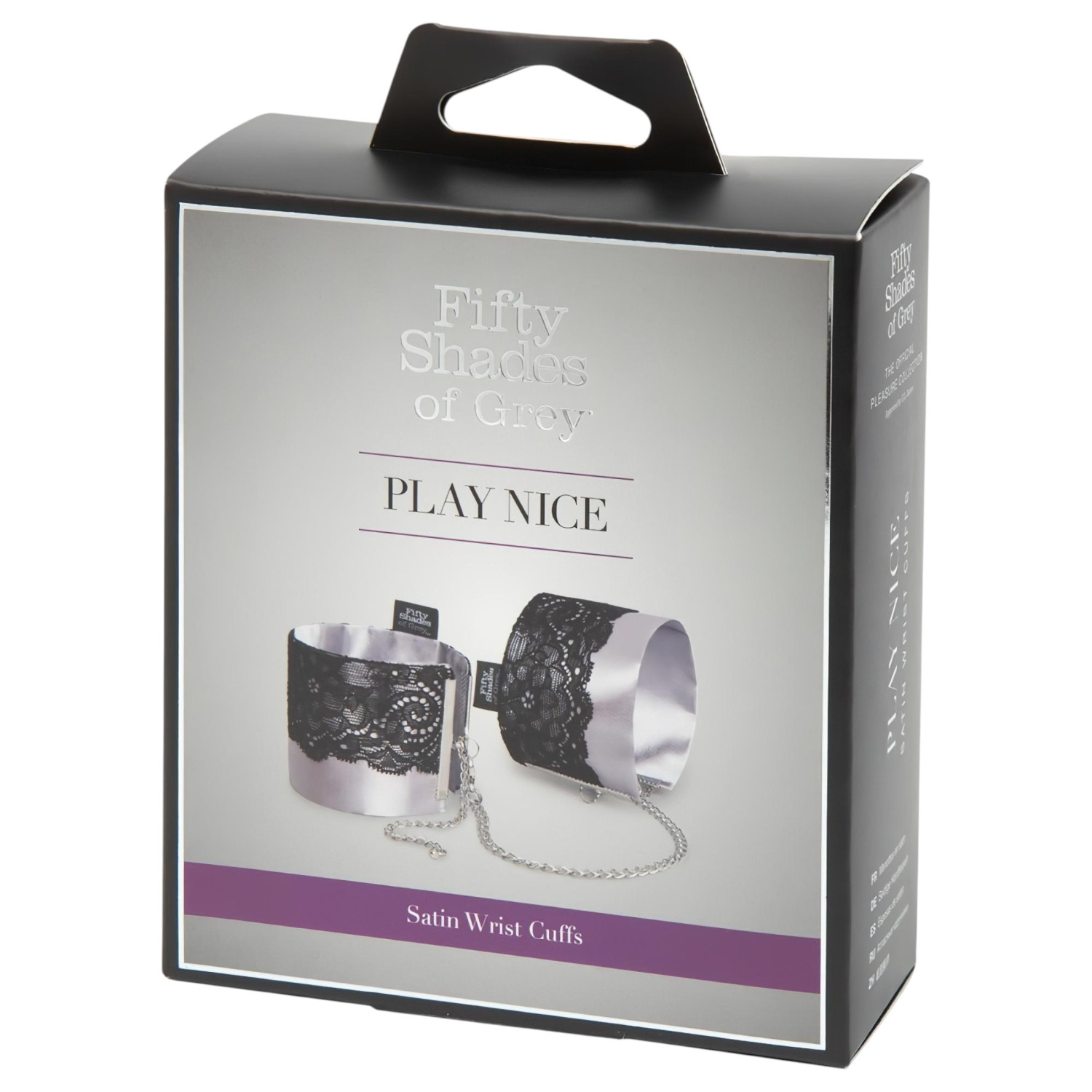 Fifty Shades of Grey Play Nice - satänghandbojor (silver)