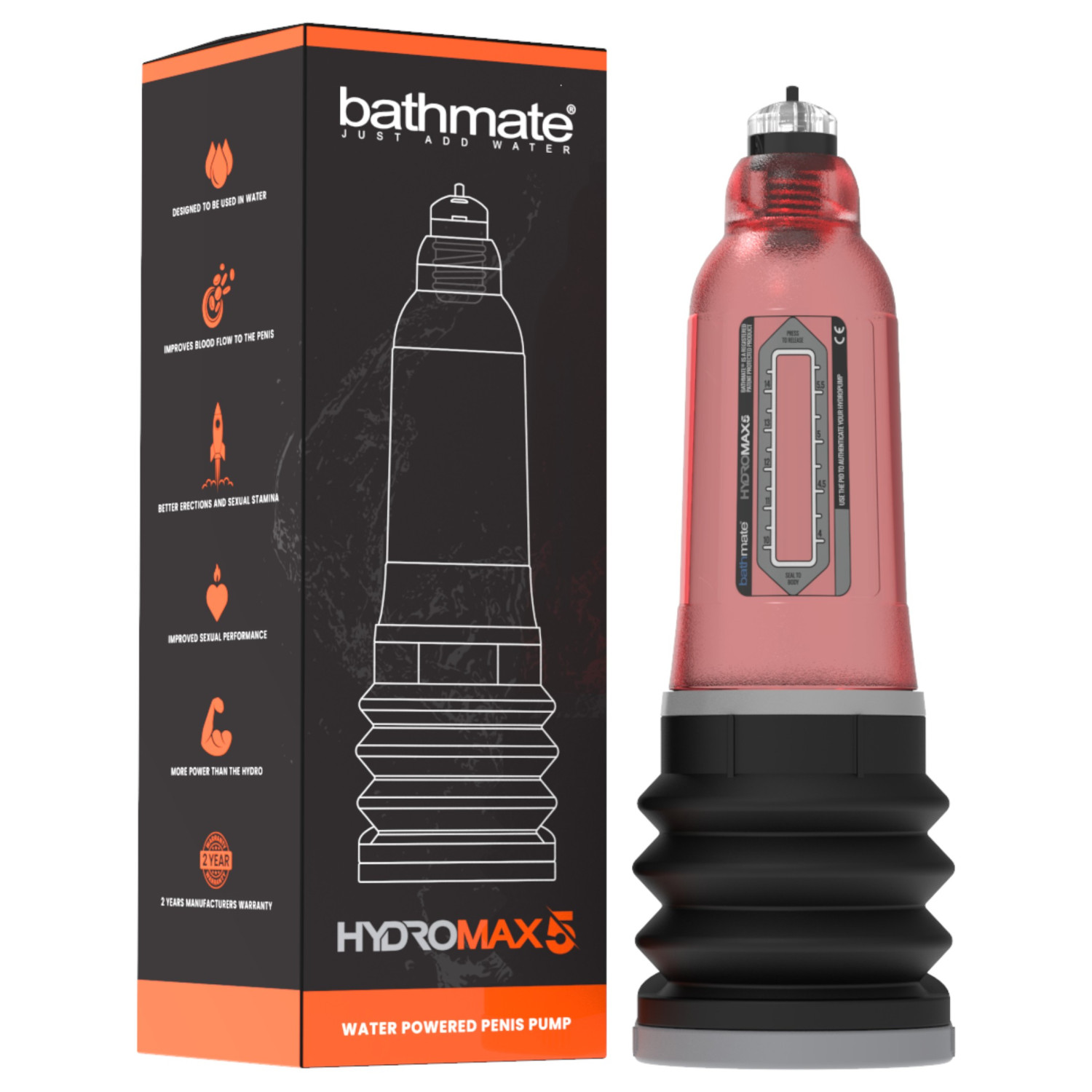 Bathmate Hydromax5 - hydropump (röd)