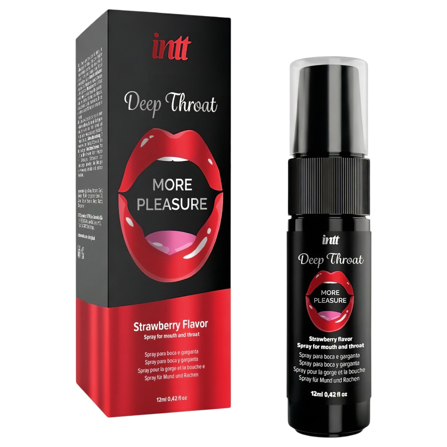 intt Deep Throat - halsspray för deep throat - jordgubb (12 ml)