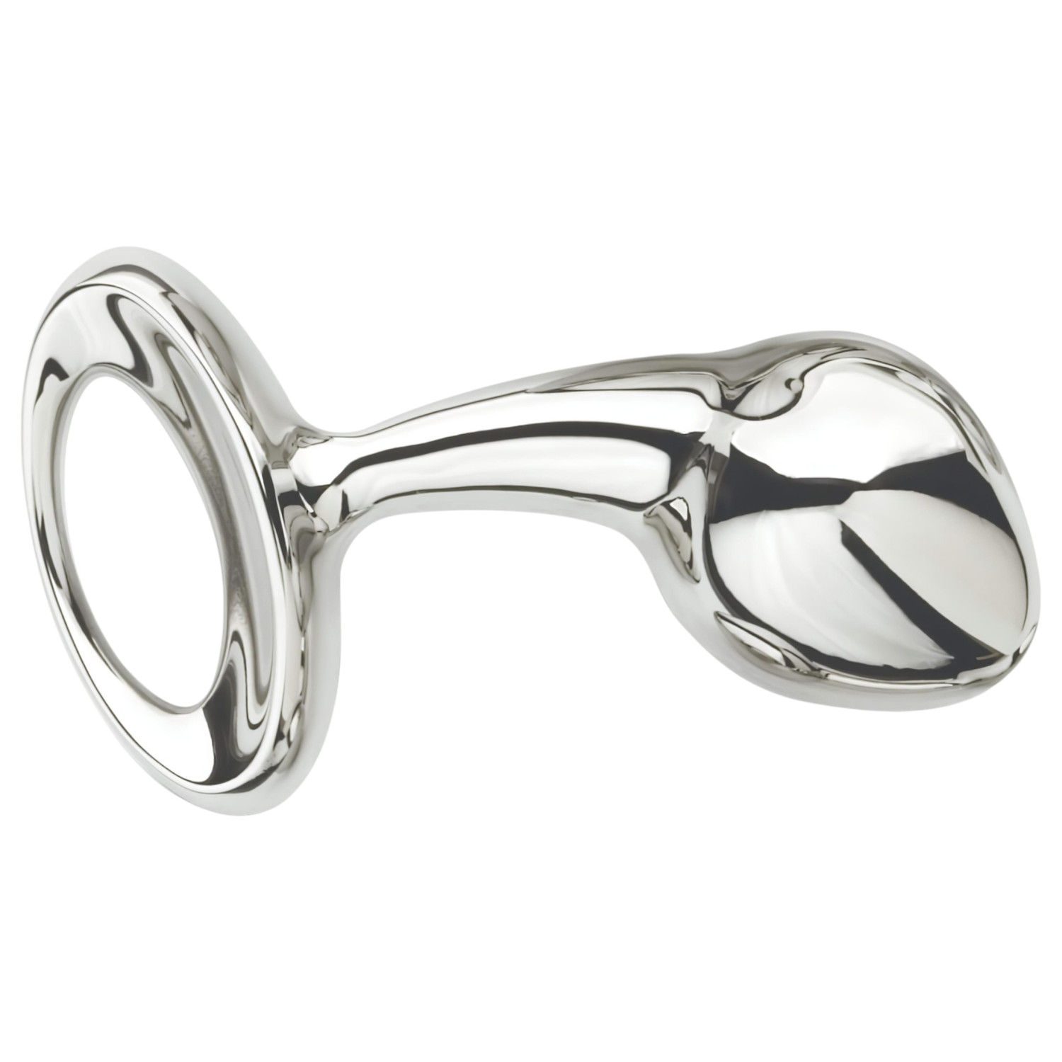 Njoy M - medelstor analplugg i metall (silver)