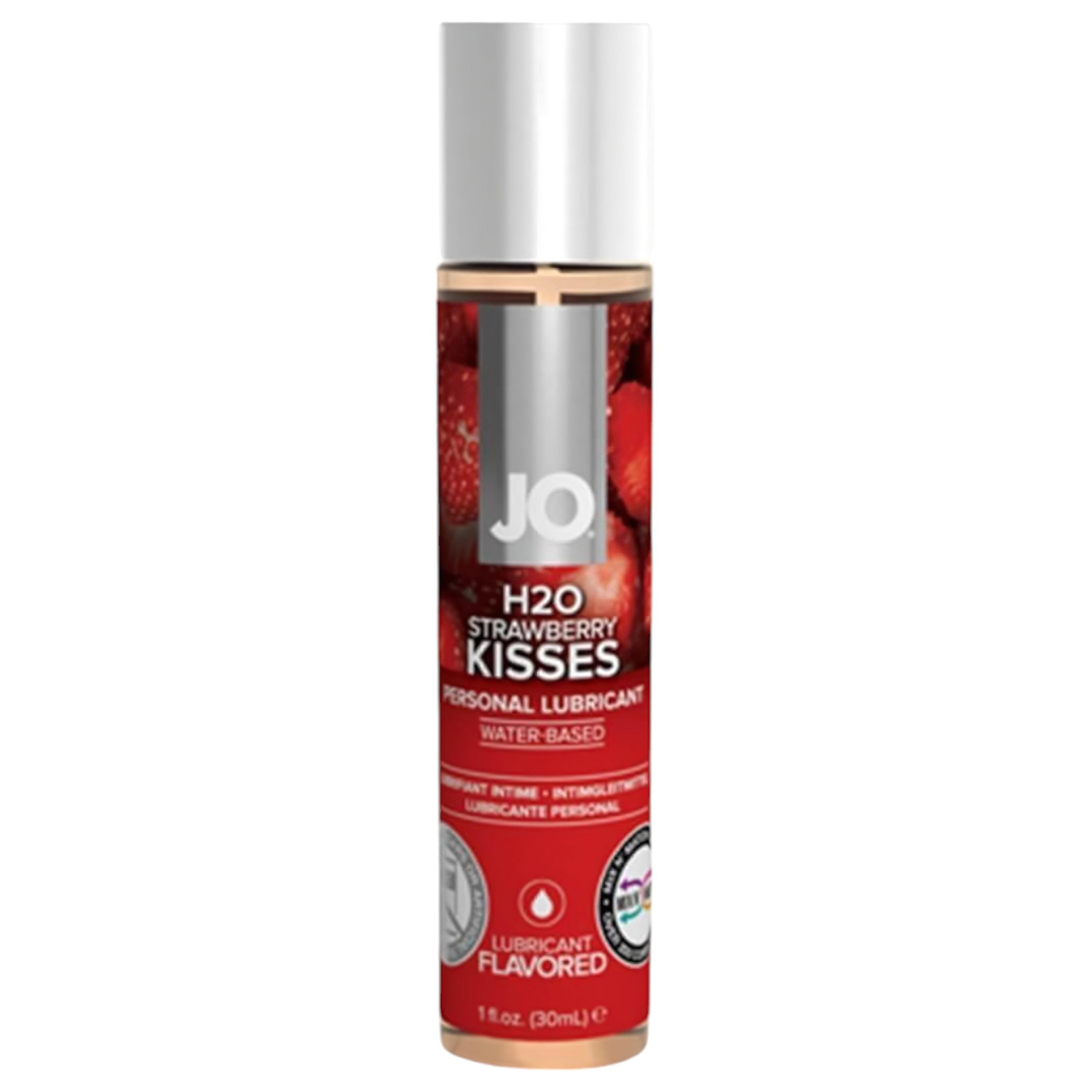System JO - H2O Jordgubbskyss - vattenbaserat glidmedel (30 ml)